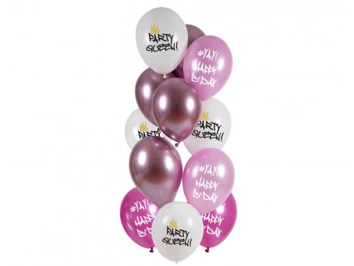 Party Queen latex balloons 12pcs