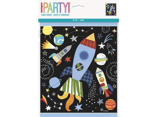 Party In Space Plastic Loot Bags (8pcs)