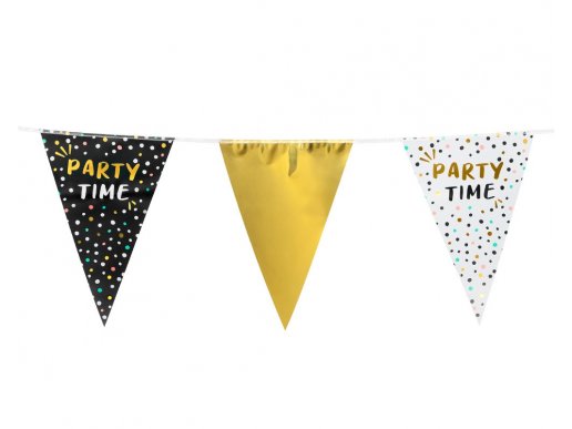 Party time flag bunting 6 meters