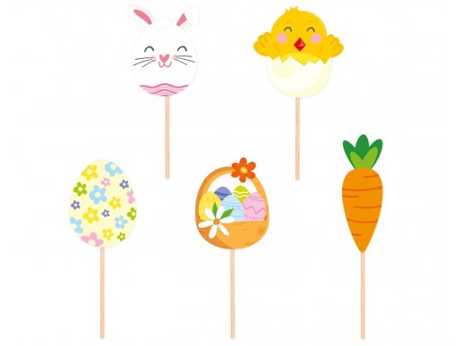 Easter decorative picks 5pcs
