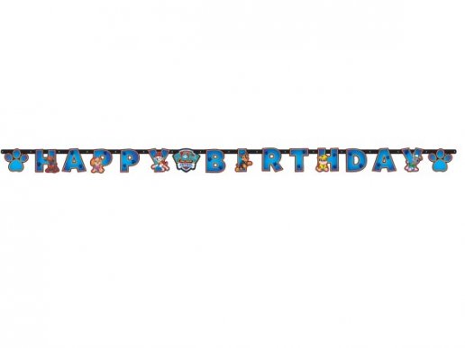 Blue Paw Patrol Happy Birthday garland 179cm