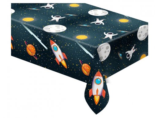 Space Adventure plastic tablecover 120cm x 180cm
