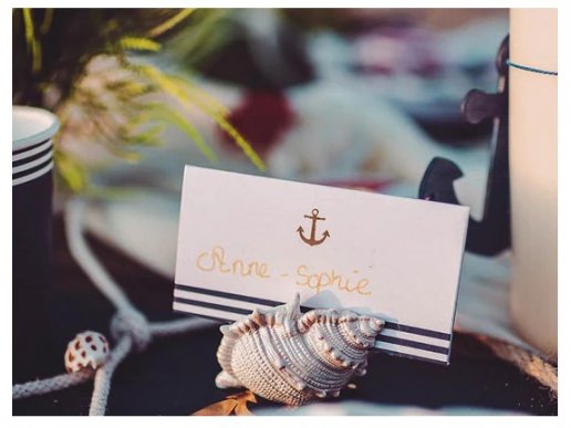 Navy with gold anchor place cards 10pcs