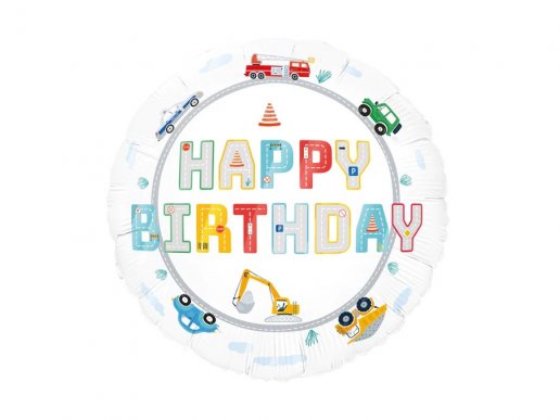 Πολύχρωμα Οχήματα Foil Μπαλόνι για Γενέθλια (45εκ)