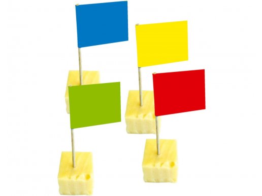Διακοσμητικές οδοντογλυφίδες με πολύχρωμα σημαιάκια 50τμχ