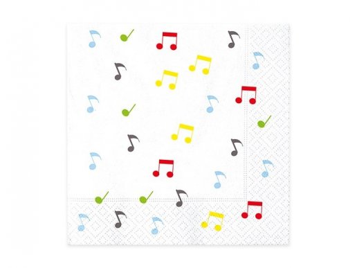 Colorful musical notes luncheon napkins 20pcs