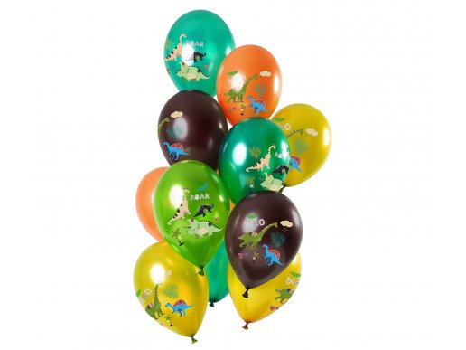 Colorful dinosaurs latex balloons for party decoration 12pcs