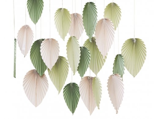 Sage and cream decorative palm leaves 25pcs