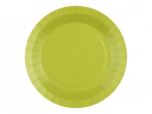 Βιοδασπώμενα μικρά χάρτινα πιάτα σε πράσινο kiwi χρώμα 10τμχ