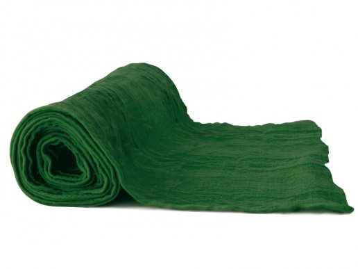 Green cotton table runner 30cm x 3m