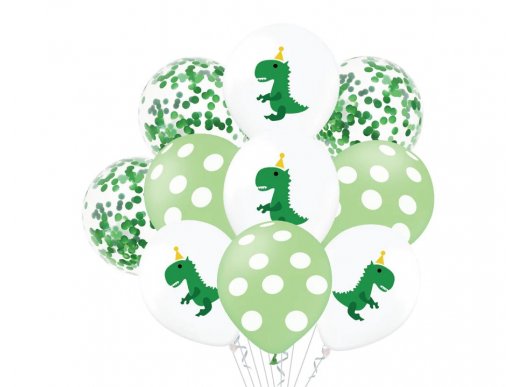 Green dinosaur latex balloons 10pcs