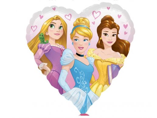 Πριγκίπισσες του Ντίσνεϊ foil μπαλόνι καρδιά 43εκ
