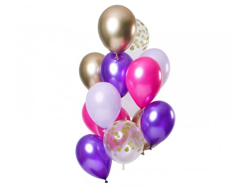 Purple posh λάτεξ μπαλόνια για διακόσμηση σε πάρτυ 12τμχ