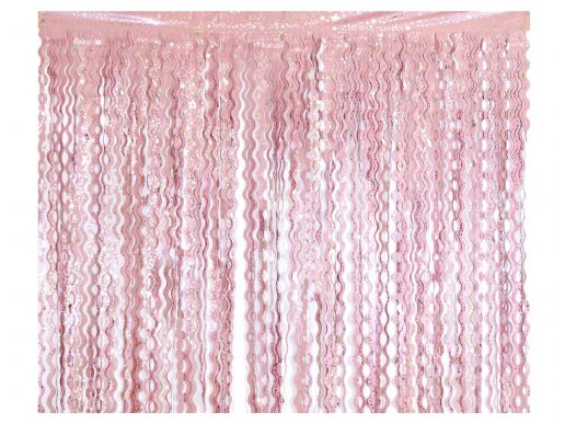 Pink curtain with silver stars 100cm x 200cm