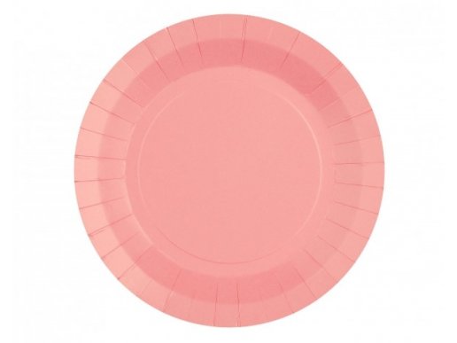 Pink color small paper plates 10pcs