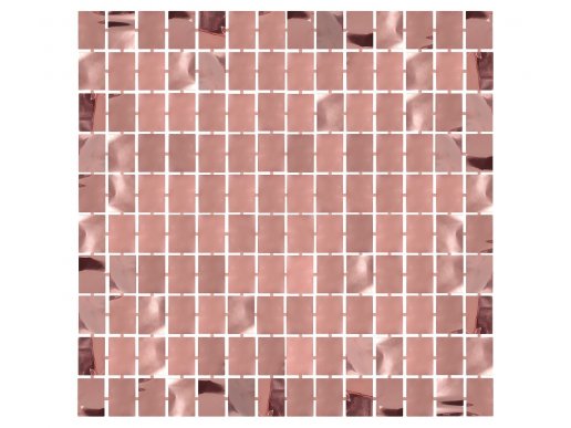 Ροζ χρυσή foil κουρτίνα με τετραγωνάκια (100εκ x 200εκ)