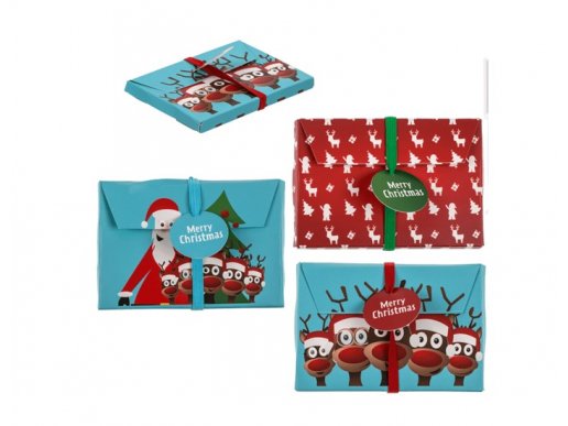 Santa and friends gift envelopes for money 3pcs