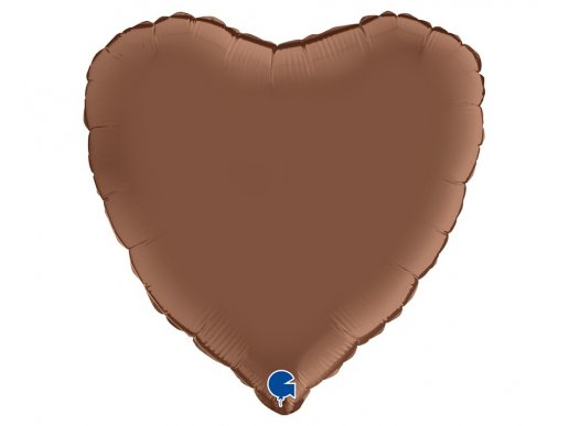 Satin chocolate foil μπαλόνι καρδιά 45εκ