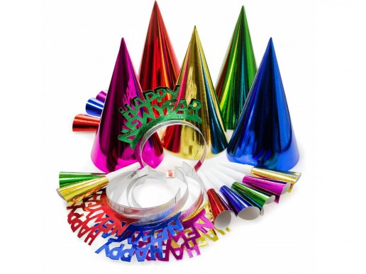 Set of colorful party accessories for the New Year's Eve 20pcs