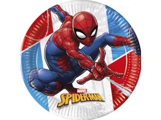 Spiderman Compostable Μεγάλα Πιάτα Χάρτινα (8τμχ)