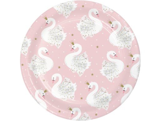 Party supplies for girls Stylish Swan small paper plates