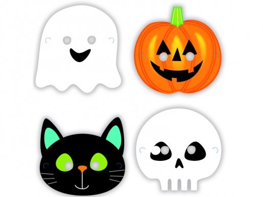 Halloween friends paper masks 8pcs