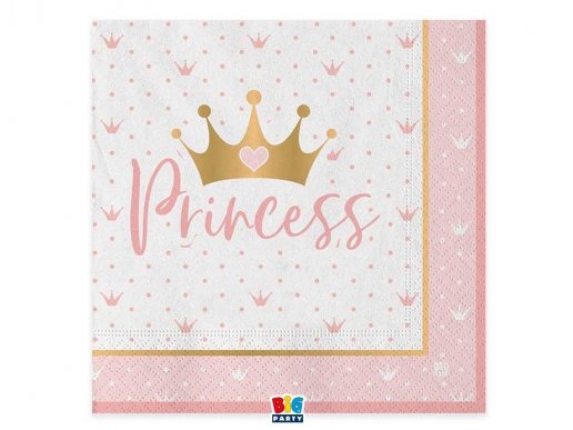 Princess crown luncheon napkins 20pcs
