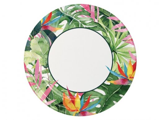 Tropical paradise large paper plates 8pcs