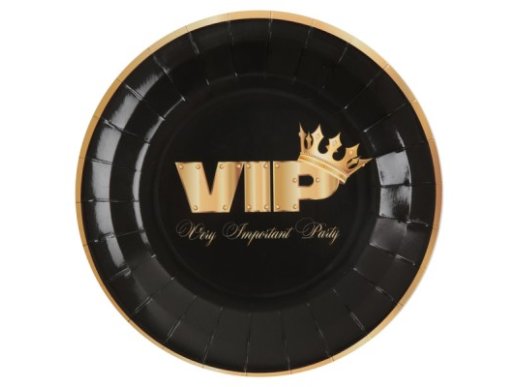 VIP Μάυρα Μεγάλα Χάρτινα Πιάτα (10τμχ)