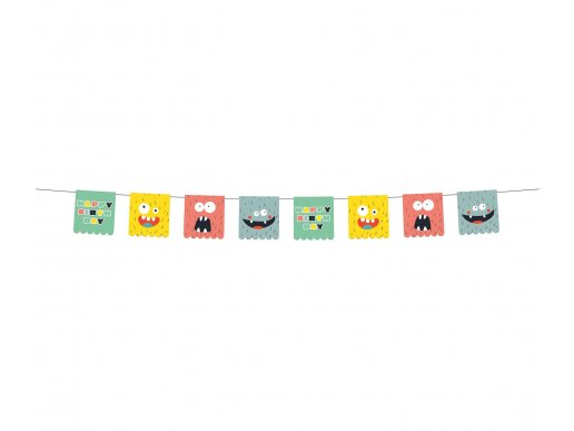 Happy monsters flag bunting 6m