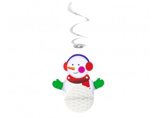 Snowman swirl decoration 1pc