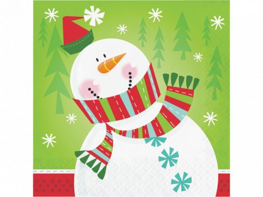 happy-snowman-kids-luncheon-napkins-for-christmas-336948