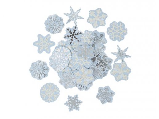 Snowflakes with silver foiled print table confettis 100pcs