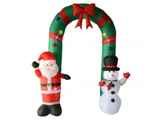 Christmas inflatable arch with Santa and Snowman