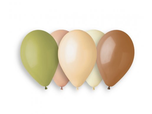 Nature colors latex balloons 5pcs
