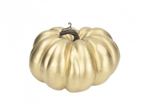 Medium size gold decorative pumpkin 16cm