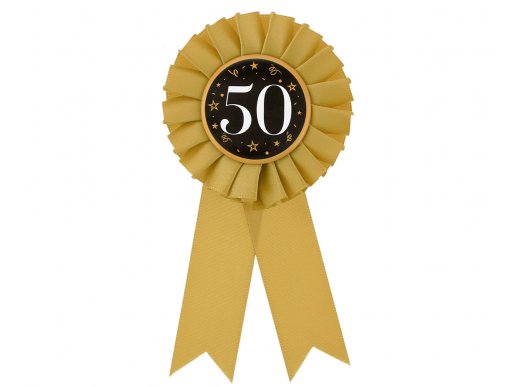 Number 50 golden badge