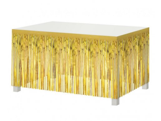 Foil χρυσή διακοσμητική κουρτίνα για το τραπέζι 80εκ χ 300εκ