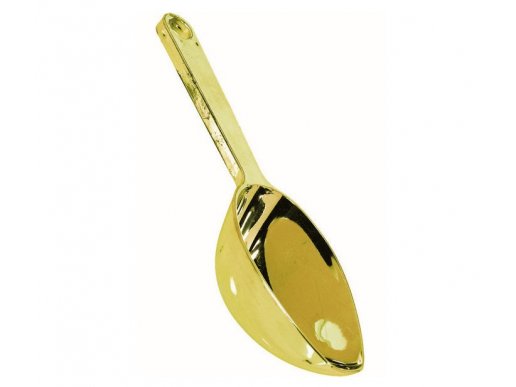 Gold plastic reusable scoop 16,7cm