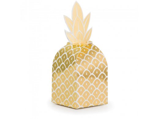 Gold Pineapple Favor Boxes (8pcs)