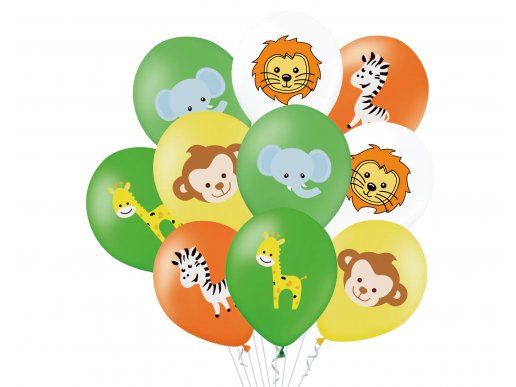 Animals of the jungle latex balloons 10pcs