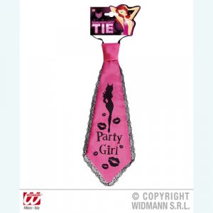 Party Girl Fuchsia Fabric Tie
