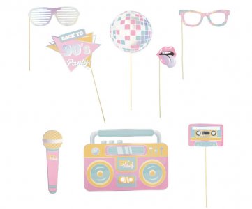 90's Party Photo Booth Props (8pcs)