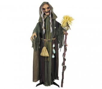 Bad Witch Decoration with Movement and Sound (158cm)
