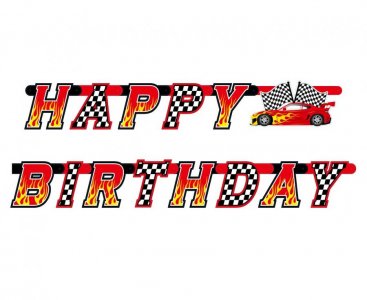 Αγώνες Αυτοκινήτων Happy Birthday Γιρλάντα (220εκ)