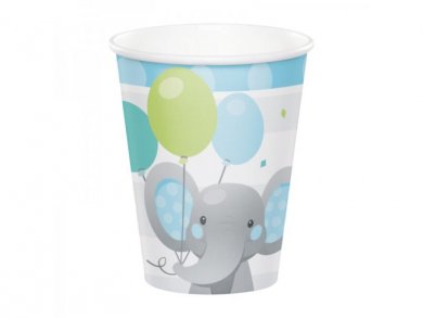Boy Elephant Paper Cups (8pcs)