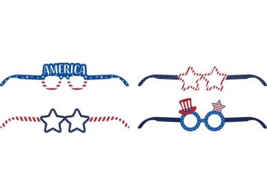 America Funny Glasses (4pcs)