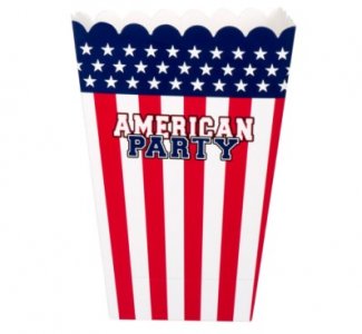 American Party Pop Corn Boxes (4pcs)