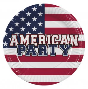 American Party Round Paper Plates (10pcs)