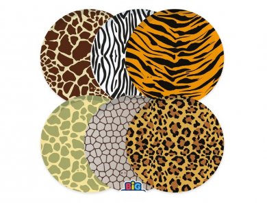 Animal Print Μεγάλα Χάρτινα Πιάτα (6τμχ)
